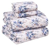 Ruvanti Parure de lit 4 pièces 100% Coton pour lit Double, draps en Percale, rafraîchissants, Respirants, durables, Poches Profondes de 40,6 cm, érable