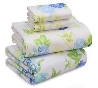 RUVANTI Parure de lit 4 pièces en Microfibre brossée (1 Drap-Housse, 1 Drap Plat, 2 taies d'oreiller), avec Poches Profondes de 38,1 cm, literie légère et compacte, vitalité