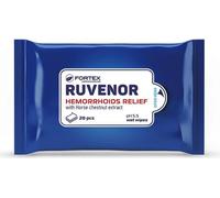 Ruvenor Soulagement des hémorroïdes. Lot de 3 de 20 lingettes humides, 60 pièces
