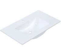 Ruvetti Elif lavabo 81x47 cm rectangulaire encastrée-à poser blanc DOL_EL80