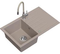 Ruvetti Maxi+ évier avec mitigeur beige/acier LP_3200-MX7950BE_W