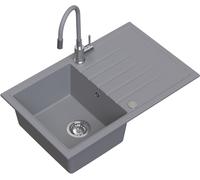 Ruvetti Maxi+ évier avec mitigeur gris/acier LP_3200-MX7950GR_W