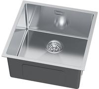 Ruvetti Stelio évier en acier inoxydable avec siphon 44x44 cm acier 5001S_BS50_P