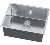 Ruvetti Stelio évier en acier inoxydable avec siphon 54x44 cm acier 5001S_BS60_P