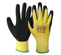 Ruvigrab 8436021582492 Gant support textile, revêtement latex naturel rugueux, 1, 9, vert
