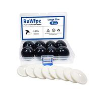RuWfpz Yeux de Securite Amigurumi Crochet 40mm - 8pcs Gros Yeux de Sécurité Poupée en Plastique Noir, Oeil Yeux pour Peluche Amigurumi, Bouton Yeux a Coudre Animaux