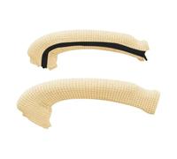 RUWLFE 1 Paire de Housses d'accoudoir Chaise élastiques universelles avec Fermeture éclair, for Bureau et Maison pour Pivotante Accoudoirs Chaise(Beige)