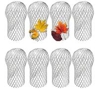 RUWLFE 10 pièces en métal Aluminium Filtre Maille gouttière Feuille débris Boue piège gardes Tuyau de vidange Couverture Descente système étanche pour Maison,Fossé,Égou