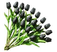 RUWLFE 12/36PCS Artificial Flowers Real Touch Tulip Scrapbooking Vases Home Decor Wedding Garden Rose Arch Garland Mother's Day Bouquet pour Accueil(Color7,12pcs)