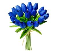 RUWLFE 12/36PCS Artificial Flowers Real Touch Tulip Scrapbooking Vases Home Decor Wedding Garden Rose Arch Garland Mother's Day Bouquet pour Accueil(Color6,36pcs)