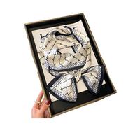 RUWLFE 1Pcs Spring Women Silk Feel Printed Design Scarf Shawl Long Small Scarves Ladies Headband Headscarve pour Femmes(Color 18)