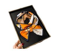 RUWLFE 1Pcs Spring Women Silk Feel Printed Design Scarf Shawl Long Small Scarves Ladies Headband Headscarve pour Femmes(Color 13)