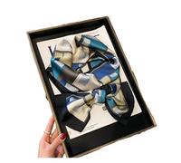 RUWLFE 1Pcs Spring Women Silk Feel Printed Design Scarf Shawl Long Small Scarves Ladies Headband Headscarve pour Femmes(Color 9)