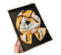 RUWLFE 1Pcs Spring Women Silk Feel Printed Design Scarf Shawl Long Small Scarves Ladies Headband Headscarve pour Femmes(Color 12)