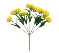 RUWLFE 2pcs 20 Heads Artificial Carnation Home Decoration Multi Color Beauty Silk Fake Flower Especial for Wedding and Festival pour Accueil(Color3)