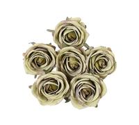 RUWLFE 4/8Pcs Rose Artificial Flowers Head Silk Fake Wedding Decoration Home Decor DIY Bride Crafts Wreath Garland Accessories pour Accueil(Color6,8Pcs)