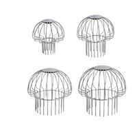 RUWLFE 4 pièces 50/75/110/160mm crépine Jardin aménagement paysager Drain de Sol Garde gouttière en Acier Inoxydable Feuille Maille Couverture pour Maison,Fossé,Égou(75mm)