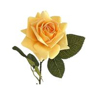 RUWLFE 4Pc Feel Big Rose Flower Moisturizing Real Touch Artificial Flowers Wedding Roses Bouquet for Home Living Room Decoration pour Accueil(Color7)