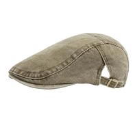 RUWLFE Béret Vintage en Coton for Homme et Femme, Casquette à visière Plate, Style décontracté, rétro, Unisexe, Ajustable, for l'automne l'été pour Homme(Green)