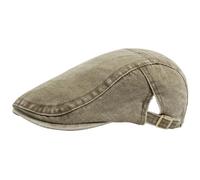 RUWLFE Béret Vintage en Coton for Homme et Femme, Casquette à visière Plate, Style rétro, Unisexe, Ajustable, Collection Printemps-été pour Homme(Green)