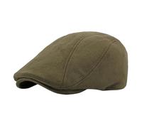 RUWLFE Bérets Hommes Femmes Printemps Automne Chapeaux Casquette Plate à Chevrons Artiste Classique Peintre Chapeau Homme Femme Béret pour Homme(Green)