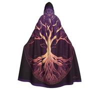 RUWLFE Cape à capuche for adulte, costume médiéval, fête de carnaval pour Cosplay(Mixing Colors 4)