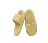 RUWLFE Chaussons souples for femmes, légers, à bout ouvert, antidérapants, en EVA, chaussures de salle bain séchage rapide for l'intérieur et l'extérieur pour Piscine, Plage(Yellow,44-45)