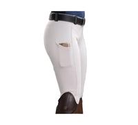 RUWLFE Collants d'équitation for Femmes avec Poches et rehaussement des Hanches, Pantalons, Culottes, Leggings pour Femmes(White,M)