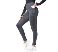 RUWLFE Culotte d'équitation en Silicone for Femme, Pantalon Moulant Taille Haute Extensible, Caoutchouc Anti-Goutte pour Femmes(Grey,M)