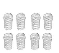 RUWLFE Filtre de gouttières en Maille Extensible, 8 pièces, piège à débris Feuilles d'aluminium, Filet vidange, Filtre Anti-Blocage Argent, écran Pliable pour Maison,Fossé,Égou