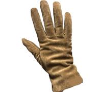 RUWLFE Gants en cuir naturel for femme, daim, couleur unie, for moto et conduite pour Chauds(Khaki,M)