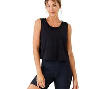 RUWLFE Hauts d'entraînement for Femmes Tenue de Sport for T-Shirt Gymnastique Dos Ouvert Haut Yoga Chemisiers Femme Chemise Fitness Maillot féminin pour Femmes(Black,M)