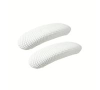 RUWLFE Lot de 4 Housses d'accoudoirs Chaise Bureau, Amovibles, élastiques et lavables, en Tissu élastique, Demi-Paquet pour Pivotante Accoudoirs Chaise(White)