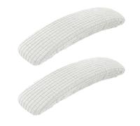 RUWLFE Lot de 4 Housses d'accoudoirs Chaise Bureau, élastiques et Amovibles, for siège pour Pivotante Accoudoirs Chaise(White)