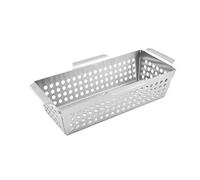 RUWLFE Panier de Gril légumes en Acier Inoxydable, poêle à Frire Qui fuit, Outils et Gadgets Barbecue Plein air pour Barbecues Charbon(L)