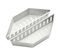 RUWLFE Panier en Aluminium galvanisé, grilles à Charbon de Bois, briquettes, Support Carburant, 1 pièce/2 pièces pour Barbecues Charbon(2pcs)