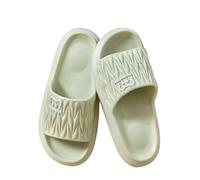 RUWLFE Pantoufles d'été en EVA for femmes et hommes, for salle de bain, plage, maison, sandales plates antidérapantes, for couple, intérieur pour Piscine, Plage(Green,42-43)