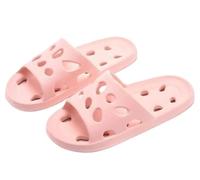 RUWLFE Pantoufles d'été qui fuient Salle de bain Bain Confortable Hommes Femmes Couple Maison Intérieur Antidérapant EVA Sandales plage pour Piscine, Plage(Pink,42-43)