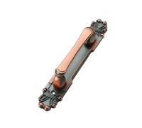 RUWLFE Poignée de porte Antique en alliage d'aluminium, poignée push-pull for portes d'armoire, balcon, maison à battants pour Armoires, Garages, Ardins(Red bronze 215MM)