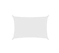 RUWLFE Toile D'ombrage Blanc Toutes Les Tailles 420D imperméable à l'eau Voile d'ombrage carré Rectangle Triangle Jardin terrasse auvent Piscine Ombre Camp randonnée Cour auvent(3x5m)