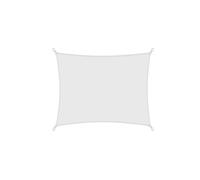 RUWLFE Toile D'ombrage Blanc Toutes Les Tailles 420D imperméable à l'eau Voile d'ombrage carré Rectangle Triangle Jardin terrasse auvent Piscine Ombre Camp randonnée Cour auvent(3x3.0m)