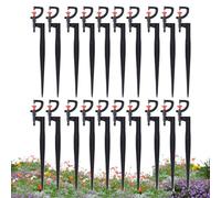 Ruwshuuk Arroseur de jardin | 20 goutteurs d'irrigation avec piquet | Système d'arrosage rotatif à 360 degrés pour plantes, cours, pelouse, vergers, parterres de fleurs