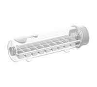 Ruwshuuk Bac à glaçons | Bac à glaçons avec couvercle | 18 compartiments en silicone avec retrait facile, mécanisme rotatif et réutilisation - Pour whisky, bourbon, café, jus et boissons fraîches