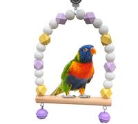Ruwshuuk Balançoire pour perroquets, balançoires pour oiseaux domestiques - Balançoire pour perroquet avec clochettes | Cage pour perchoirs pour oiseaux Jouet d'escalade sur perchoir