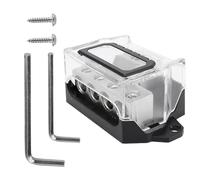 Ruwshuuk Bloc de distribution, bloc de distribution 12 V, distributeur de sol portable 12 V, comprend une clé à molette, accessoires audio de voiture, amplificateur stéréo pour amplificateur audio