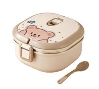 Ruwshuuk Boîte à déjeuner isotherme pour aliments chauds, boîte à déjeuner carrée en acier inoxydable 304, compacte, de qualité alimentaire, sans fuite pour adultes, , hommes, femmes,