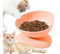 Ruwshuuk Bol À Chat | Distributeur d'eau Anti-Bascule 200ml - Bol De Nourriture À Chat Incliné De 15 Degrés | pour Chiens Chats et en Intérieur Extérieur et Voyage