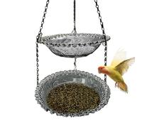 Ruwshuuk Bol de bain d'oiseaux - Bain d'oiseaux compact pour oiseaux chanteurs - Accessoires pour animaux de compagnie pour l'alimentation du jardin, terrasse, pavillon, cage à oiseaux d'intérieur