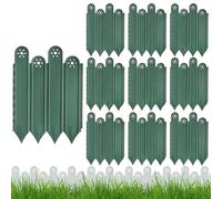 Ruwshuuk Bordure de paysage, bordure de lit de fleurs, lot de 10 bordures de cour, outils d'aménagement paysager, barrière pour animaux, dents de jardin décoratives pour de jardin
