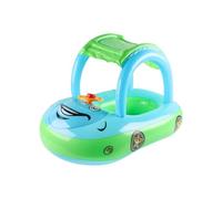 Ruwshuuk Bouée de piscine pour , jouet gonflable avec capote protection solaire en forme de voiture et roue pour plage, été, lac